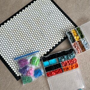 Black and White Geometric Door Mat